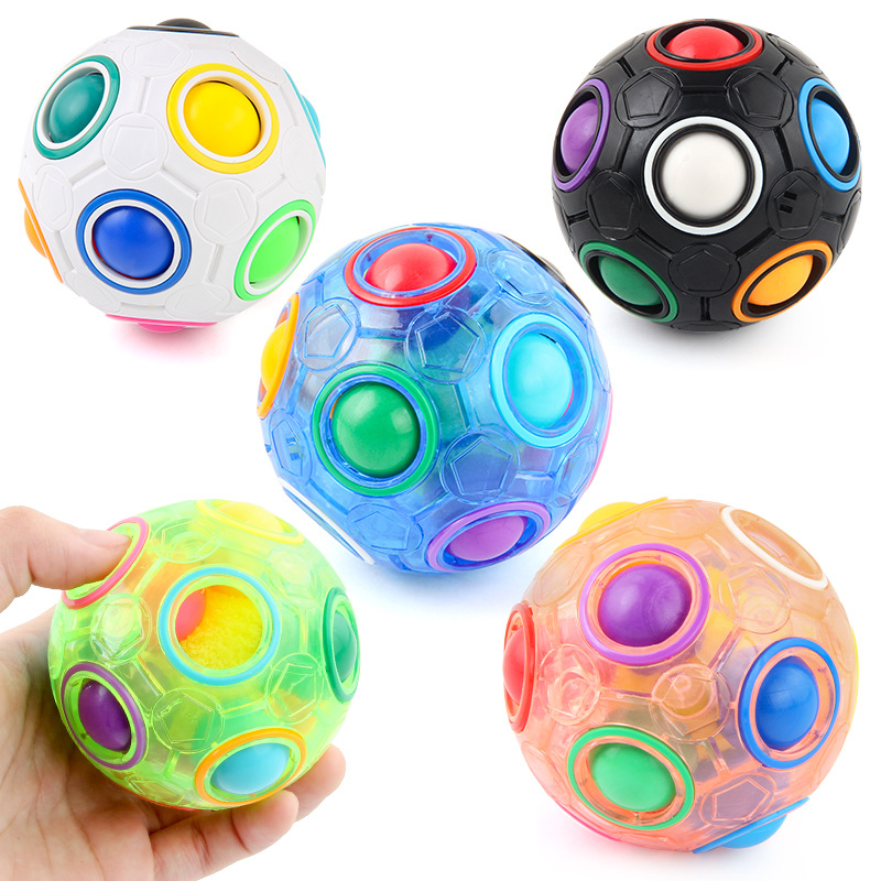 Brain Teaser Cube - Magic Rainbow Puzzle Ball Speed Cube
