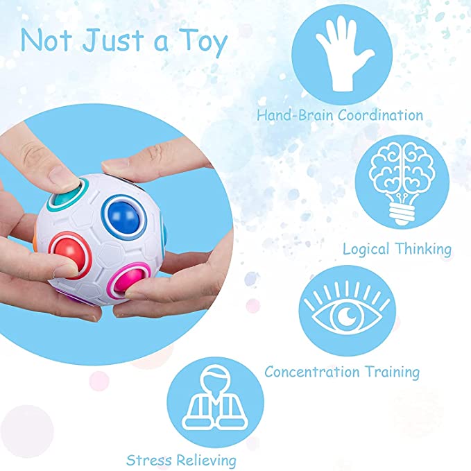 Brain Teaser Cube - =Magic Rainbow Puzzle Ball Speed Cube