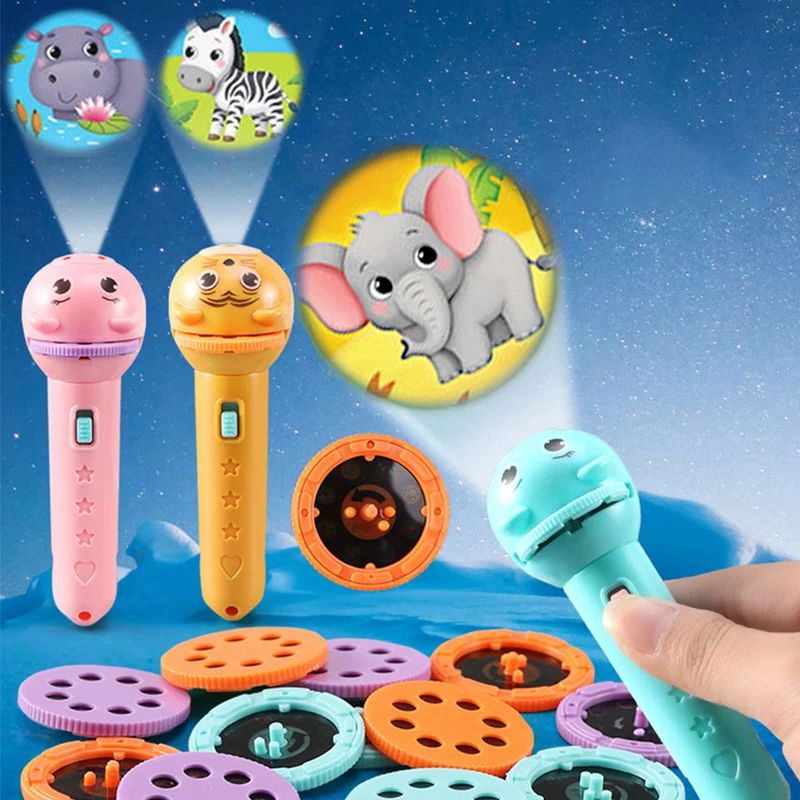 Kids Education Story - Flashlight Projector for Kids Baby Sleeping