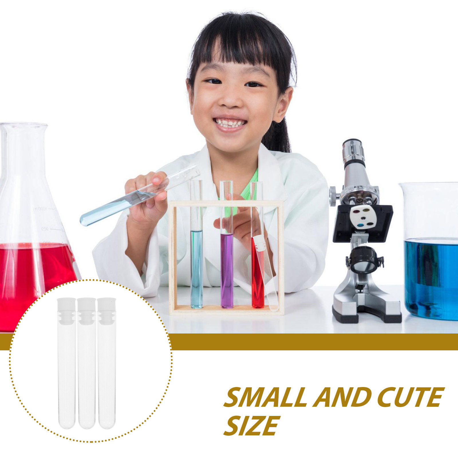 50Pcs Clear Test Tubes Plastic - Kids Education Youtube 评论和价格