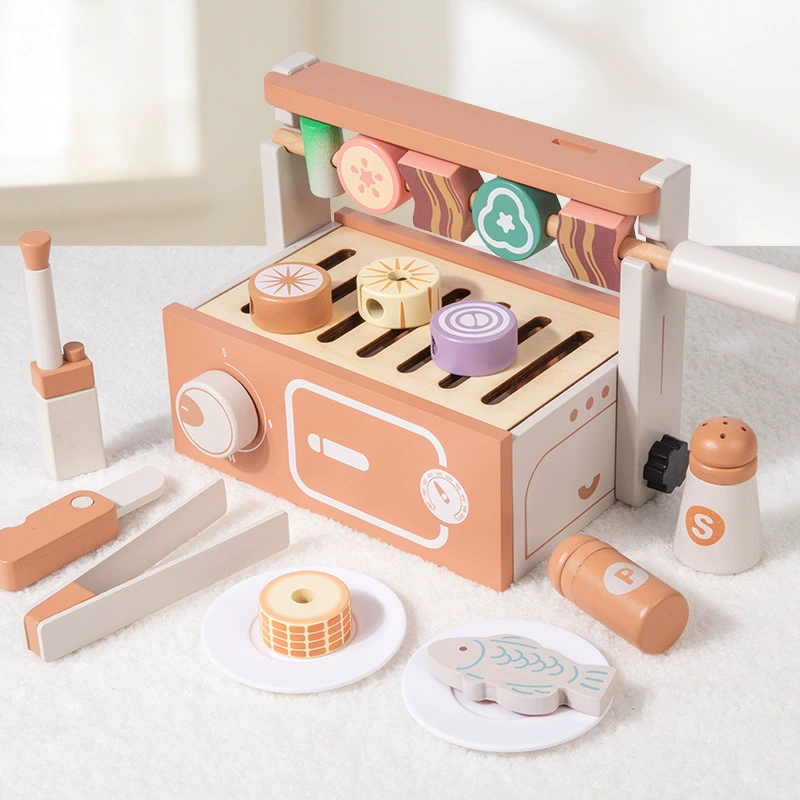 Wooden Pretend Play BBQ Grill  - Kids Without Education 评论和价格