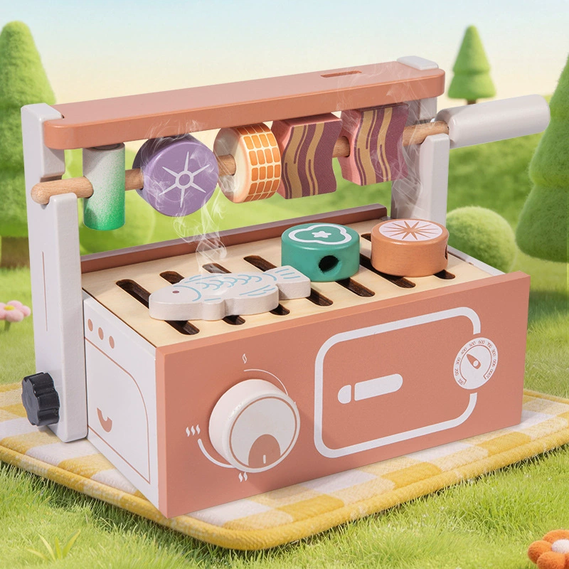 Wooden Pretend Play BBQ Grill  - Kids Without Education 评论和价格