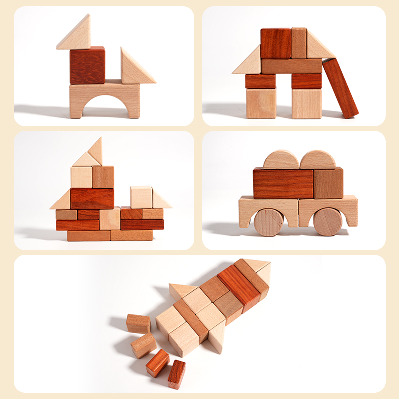 29-Piece Wood DIY Building Blo - Kids Education Age 评论和价格