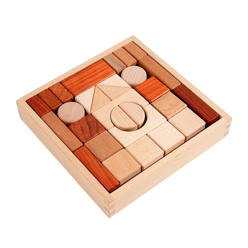 29-Piece Wood DIY Building Blo - Kids Education Age 评论和价格