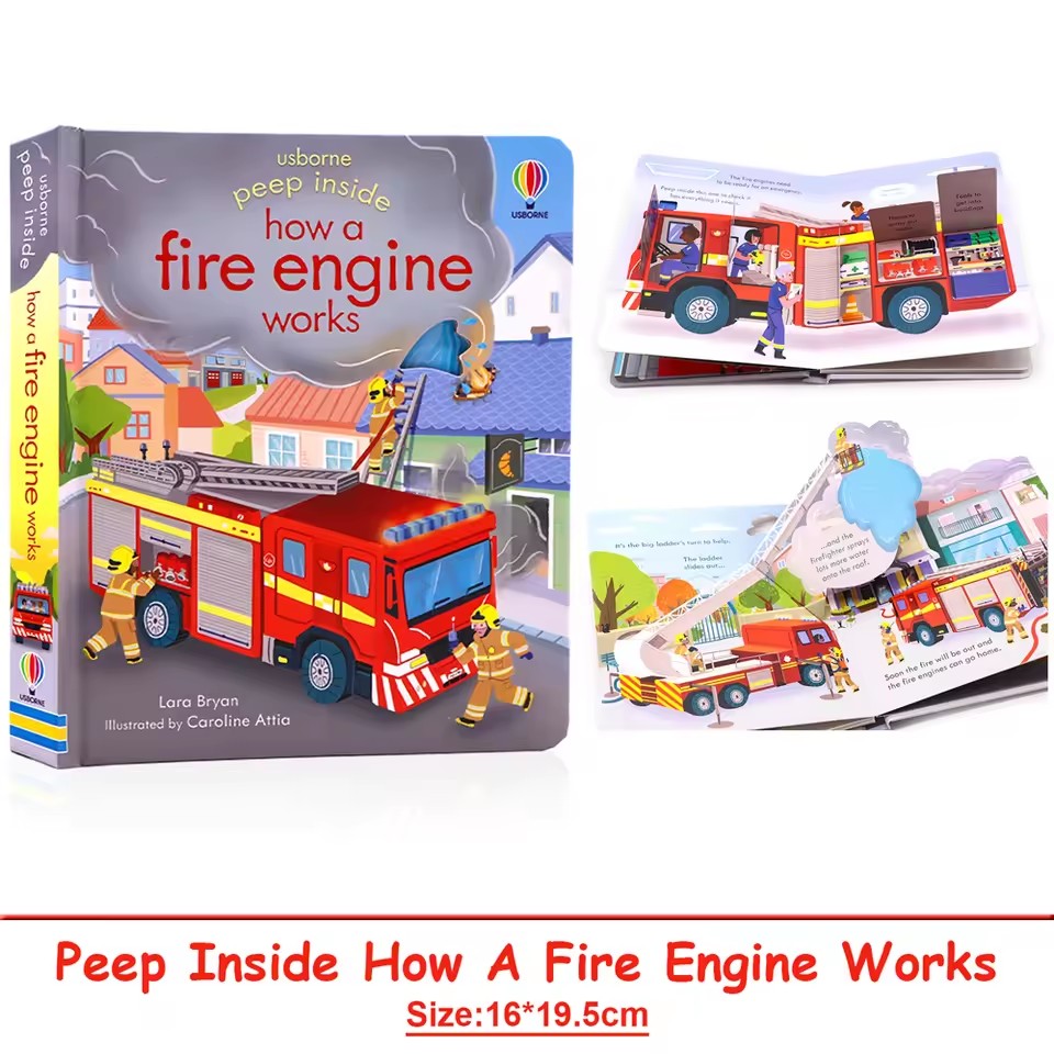 Usborne Peep Inside How A Fire - Kids Education Age 评论和价格