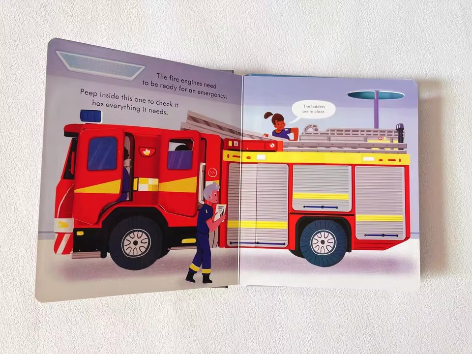 Usborne Peep Inside How A Fire - Kids Education Age 评论和价格