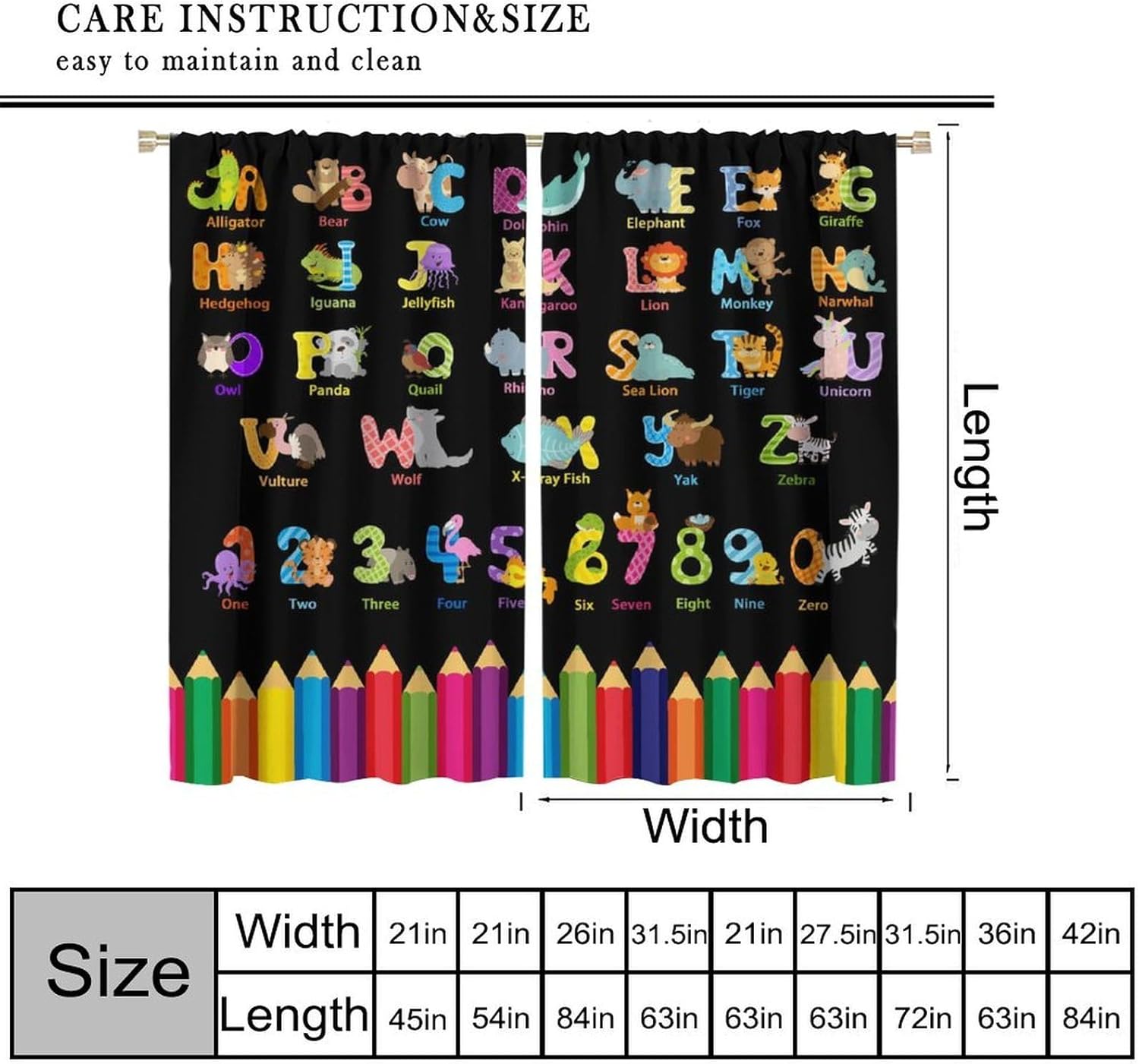Cartoon ABC Alphabet Curtains, - Kids Education Youtube 评论和价格
