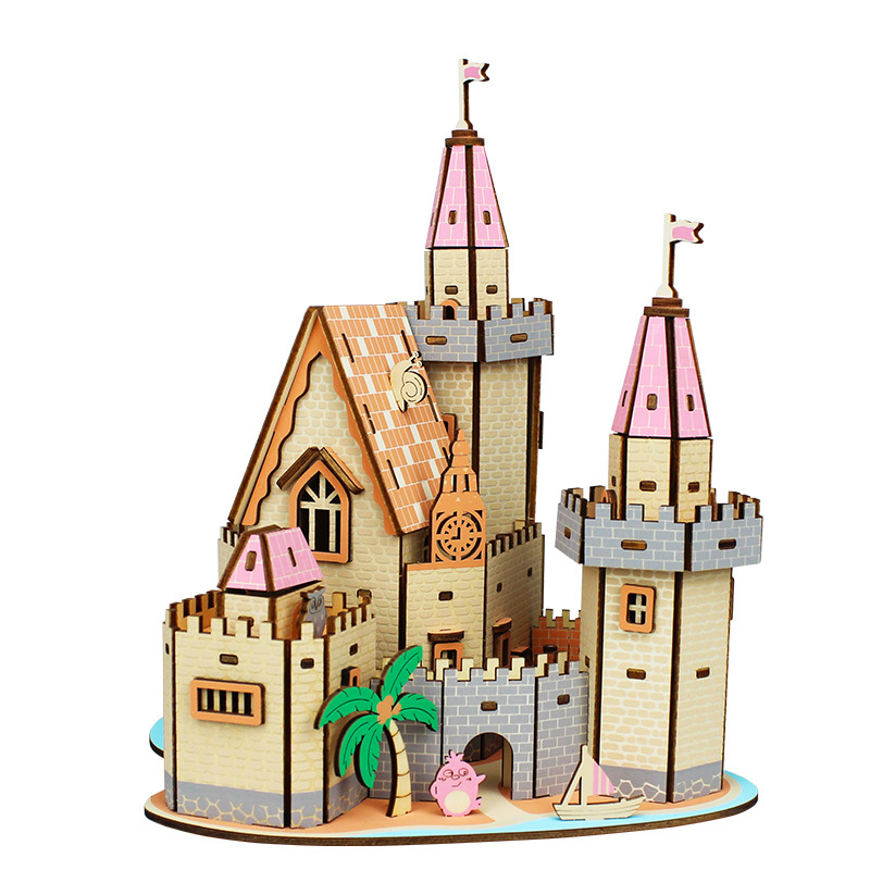 3D Jigsaw Wood Puzzle Building - Kids Without Education 评论和价格