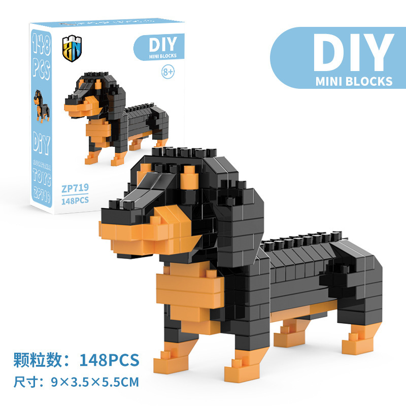 Mini Dachshund Dog Building Bl - Kids Education Design 评论和价格