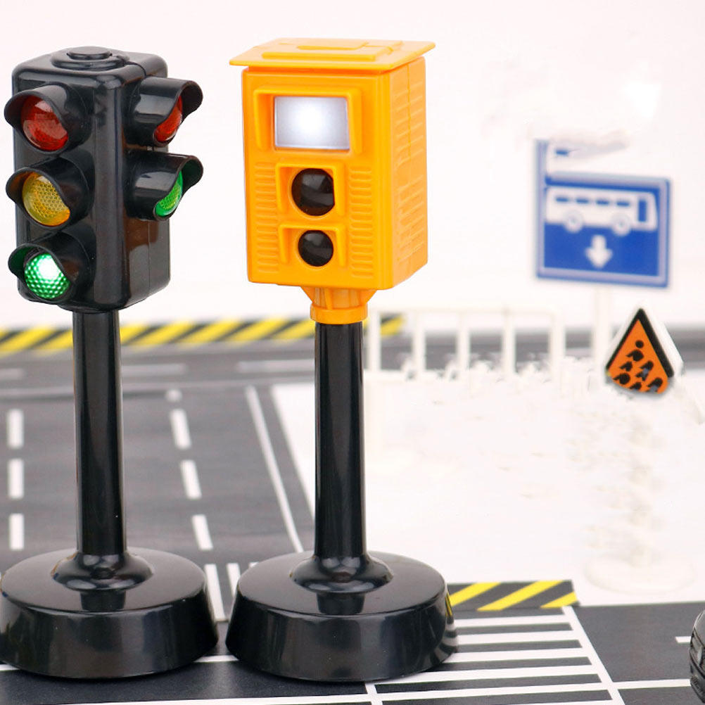 2Pcs Educational Traffic Signa - Kids Education Meaning 评论和价格