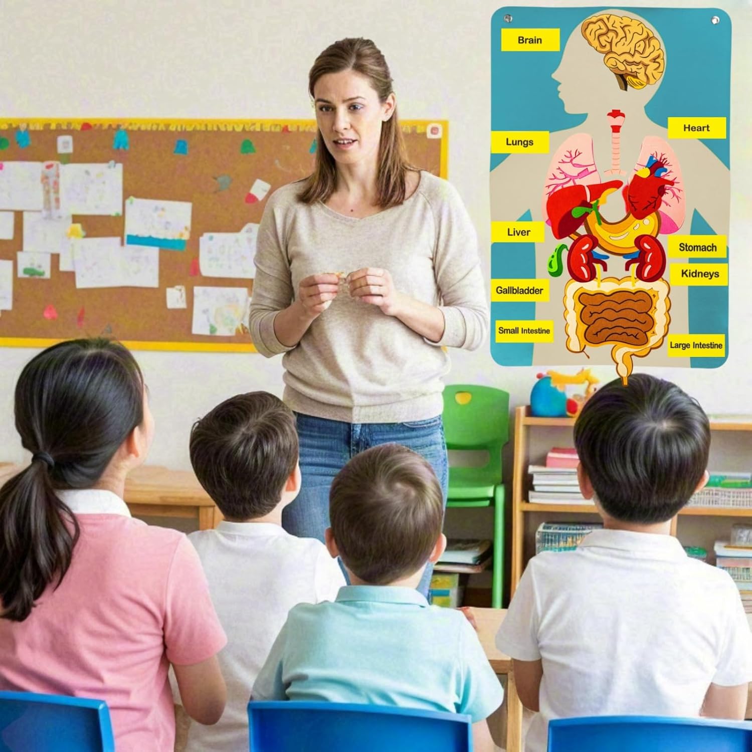 Human Body Parts Felt Board St - Kids Education Story 评论和价格