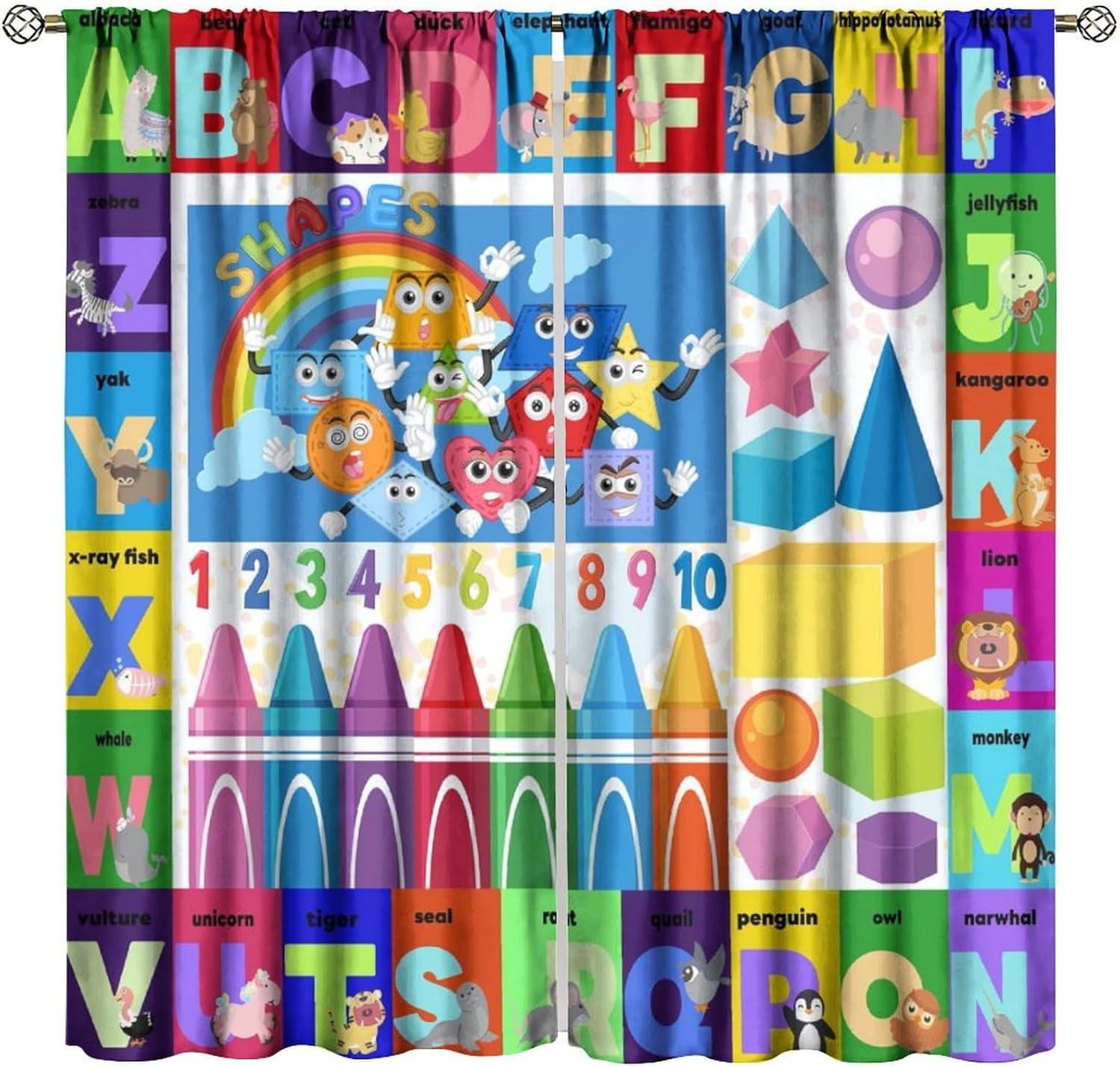 Colourful ABC Education Curtai - Kids Education Youtube 评论和价格