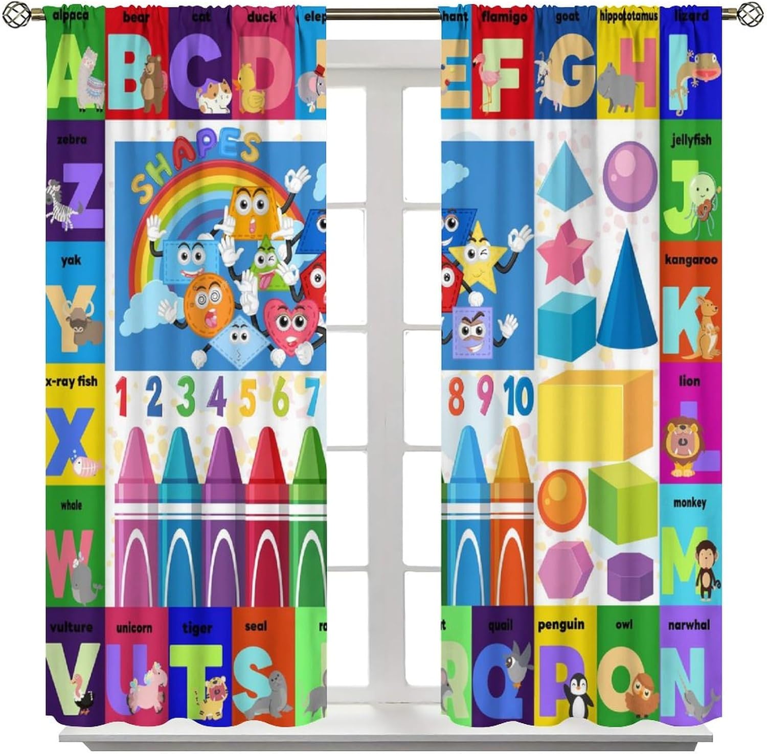 Colourful ABC Education Curtai - Kids Education Youtube 评论和价格