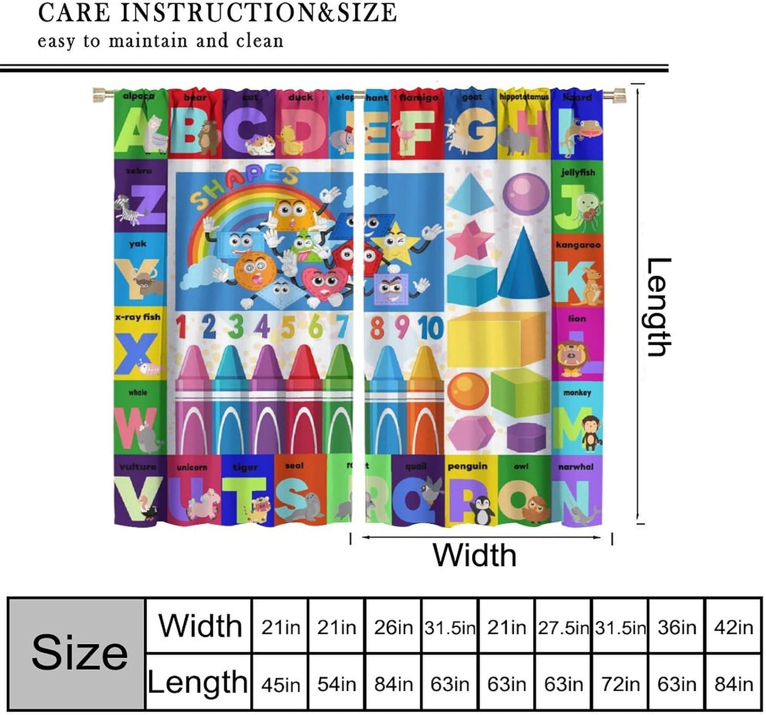 Colourful ABC Education Curtai - Kids Education Youtube 评论和价格