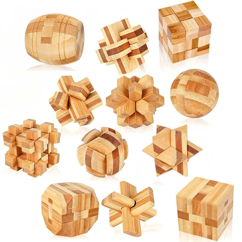 NEW 4.5CM Lu Ban Lock Puzzle B - Brain Teaser Cube 评论和价格