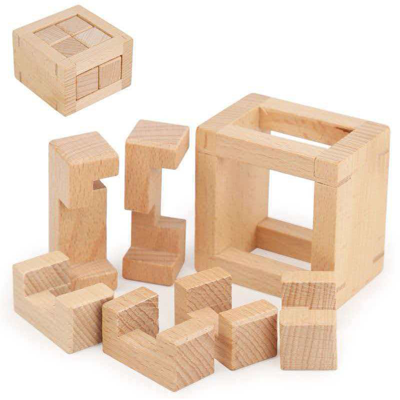 YueYu II Wooden Disentanglemen - Brain Teaser Cube 评论和价格