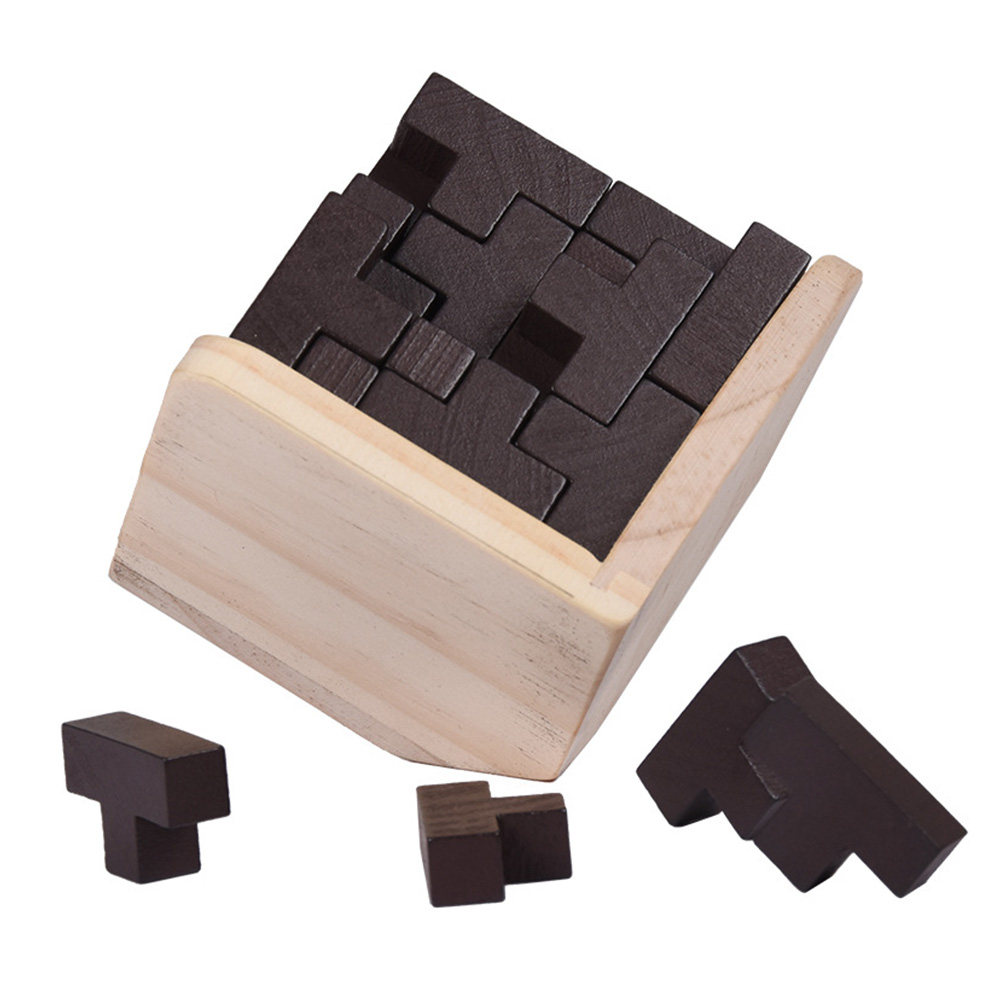 Wooden Educational Cube Puzzle - Brain Teaser Cube 评论和价格