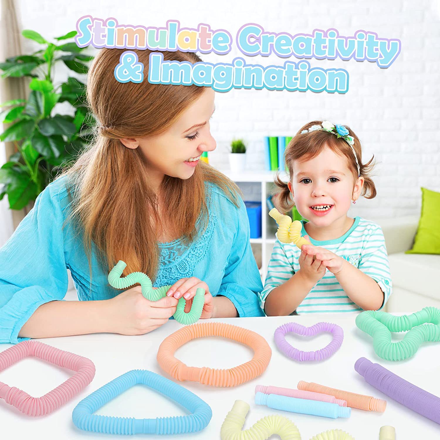 Color Pop Tubes Stretchable Te - Kids Education Youtube 评论和价格