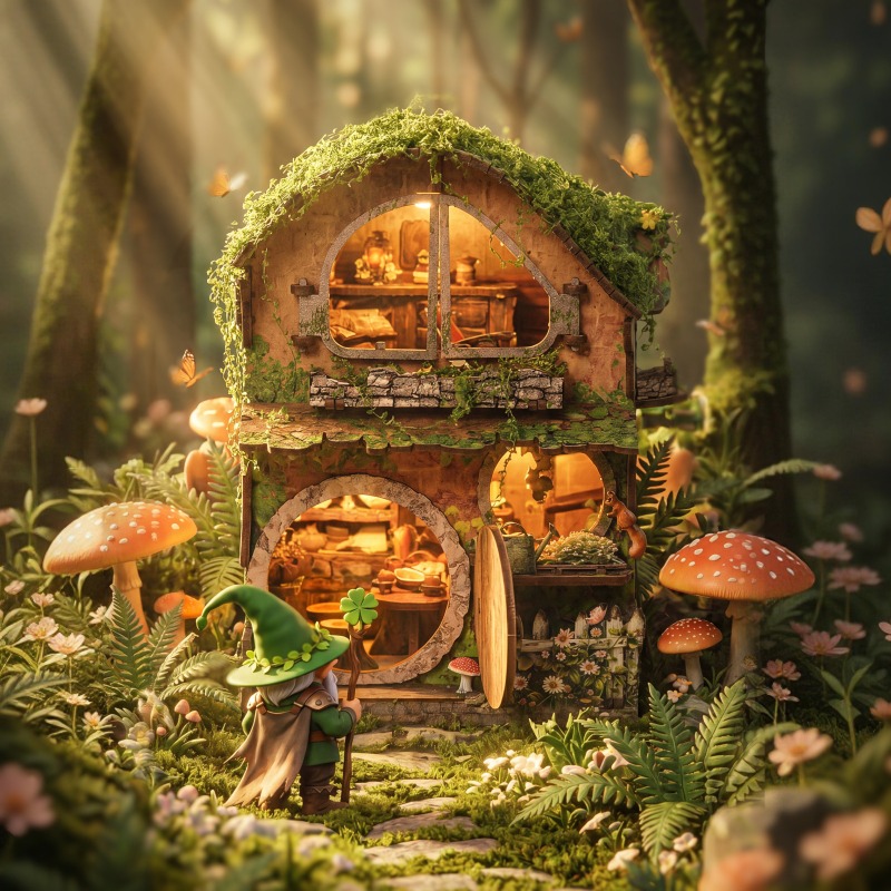 Green Vine Covered Cottage 3D  - Kids Without Education 评论和价格