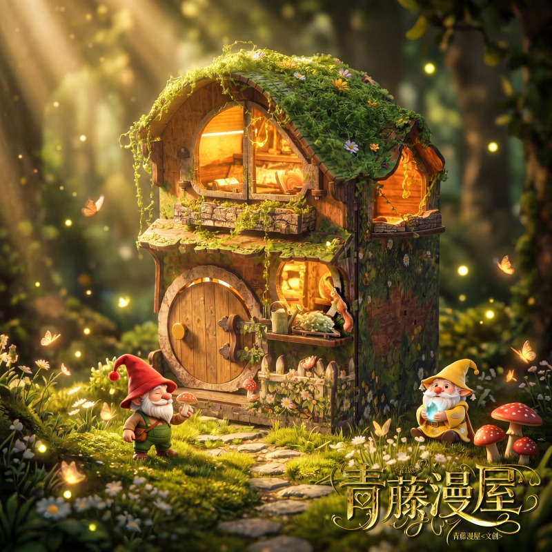 Green Vine Covered Cottage 3D  - Kids Without Education 评论和价格