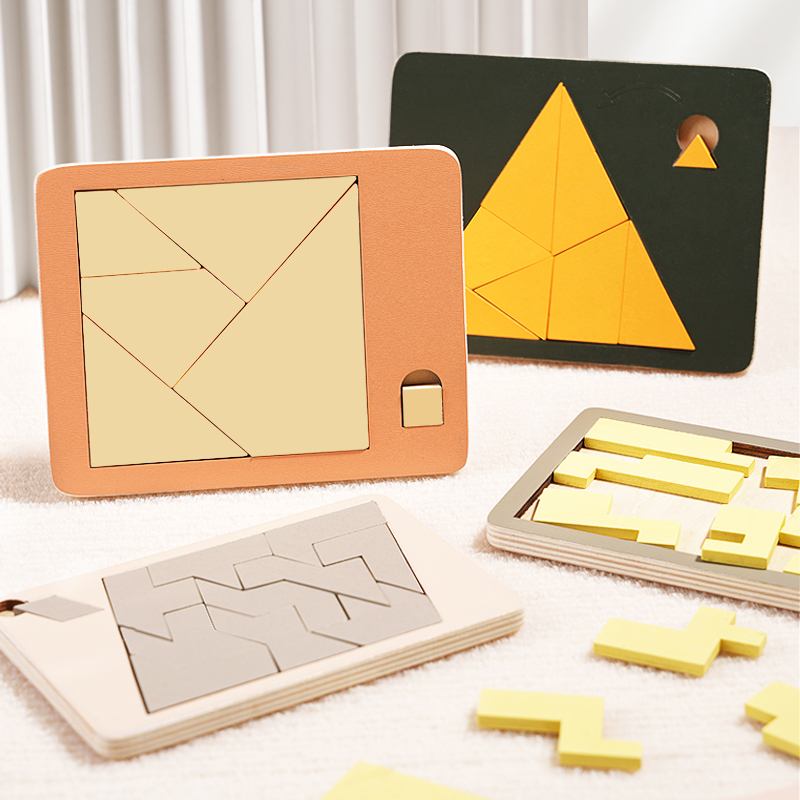 Wooden Geometric Puzzles Chall - Brain Teaser Cube 评论和价格