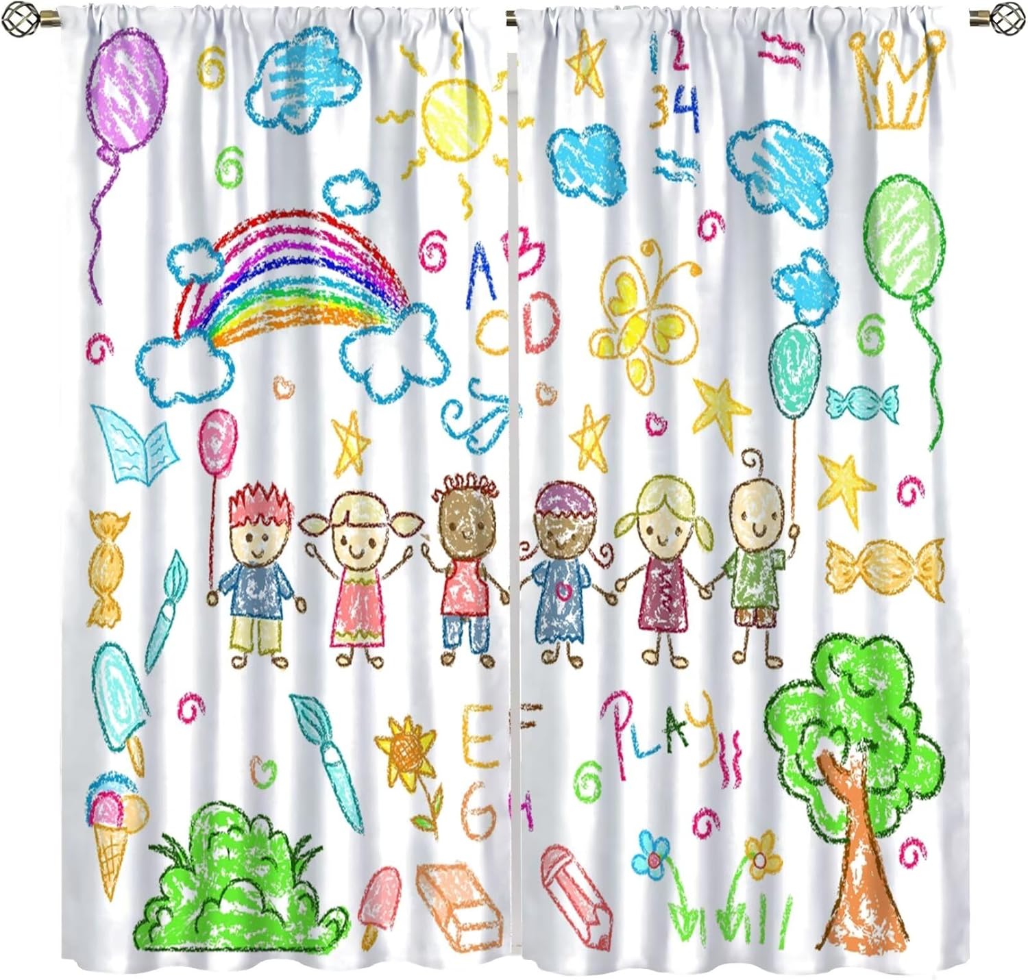 Educational Kids Study Curtain - Kids Education Youtube 评论和价格