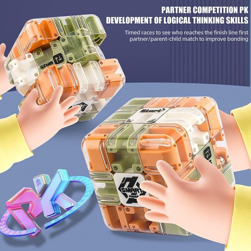 1-10PCS 3D Maze Puzzle Cube Br - Brain Teaser Cube 评论和价格