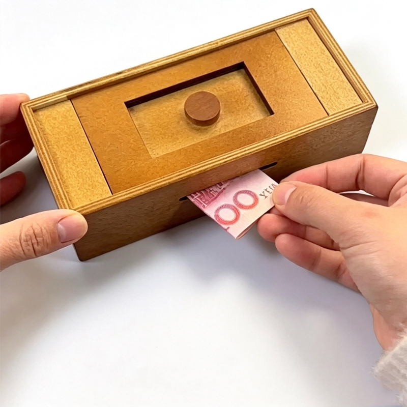 Wooden Puzzle Box with Secret  - Brain Teaser Cube 评论和价格
